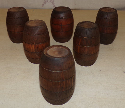 6 Wooden Barrels Ideal For Load On Trailers Or Lorries