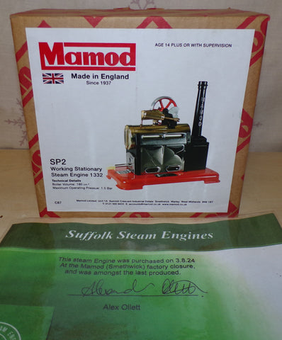 Mamod SP2 Live Steam Stationary Engine One Of The Last From The Factory!