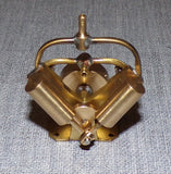 Little Miniature Live Steam Engine V Twin Produced By Microcosm / Okmo