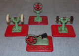Set of 4 Used Mamod Workshop Accessories Grinder, Polisher,  Trip Hammer,  Power Press
