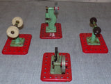 Set of 4 Used Mamod Workshop Accessories Grinder, Polisher,  Trip Hammer,  Power Press