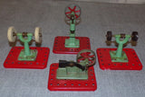 Set of 4 Used Mamod Workshop Accessories Grinder, Polisher,  Trip Hammer,  Power Press