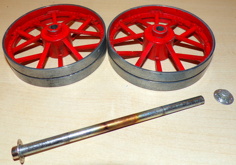 Used Spares Pair Of Rear Wheels For Mamod TE1a Live Steam Traction Engine